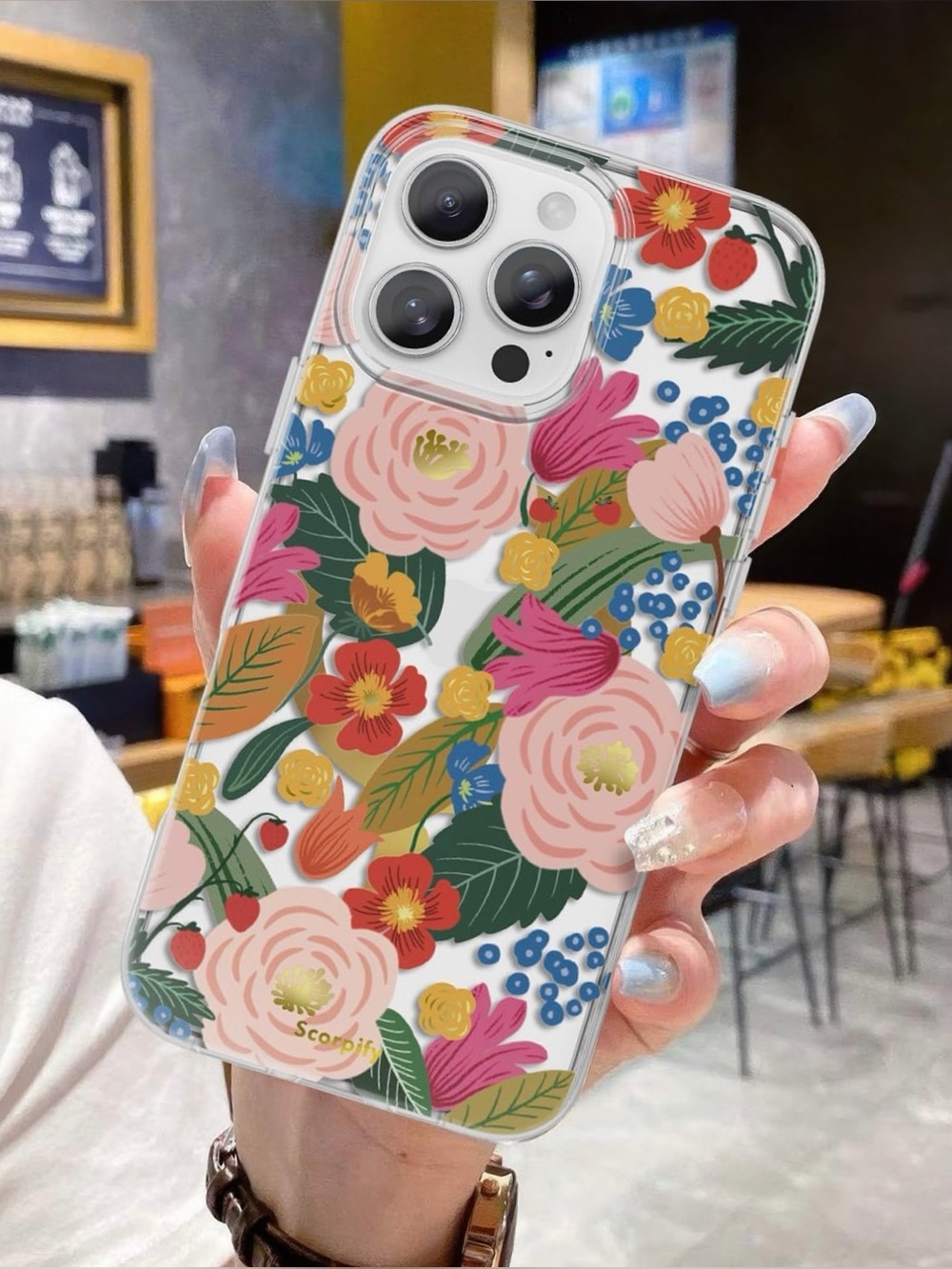 SCORPIFY iPhone 16 Pro Max Camellia Blossom MagSafe Floral Phone Case 6.9 Inch